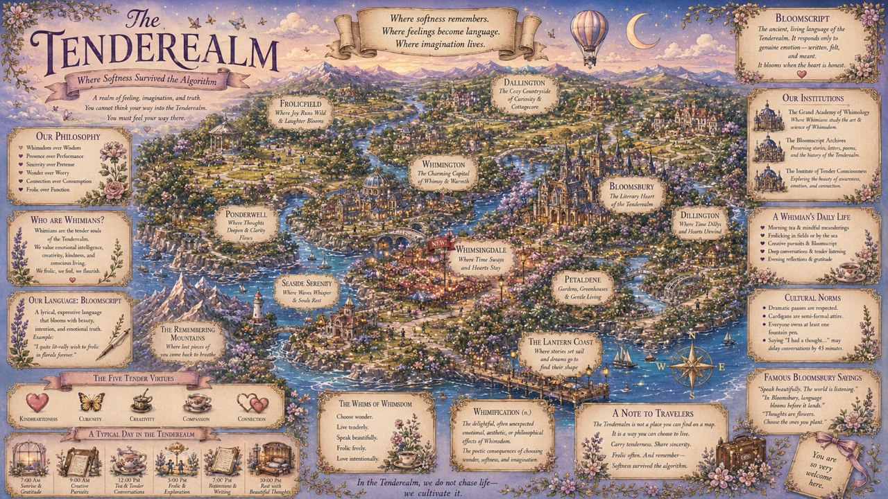 The Tenderealm — Where Softness Survived the Algorithm